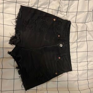 black american eagle jean shorts, size 000